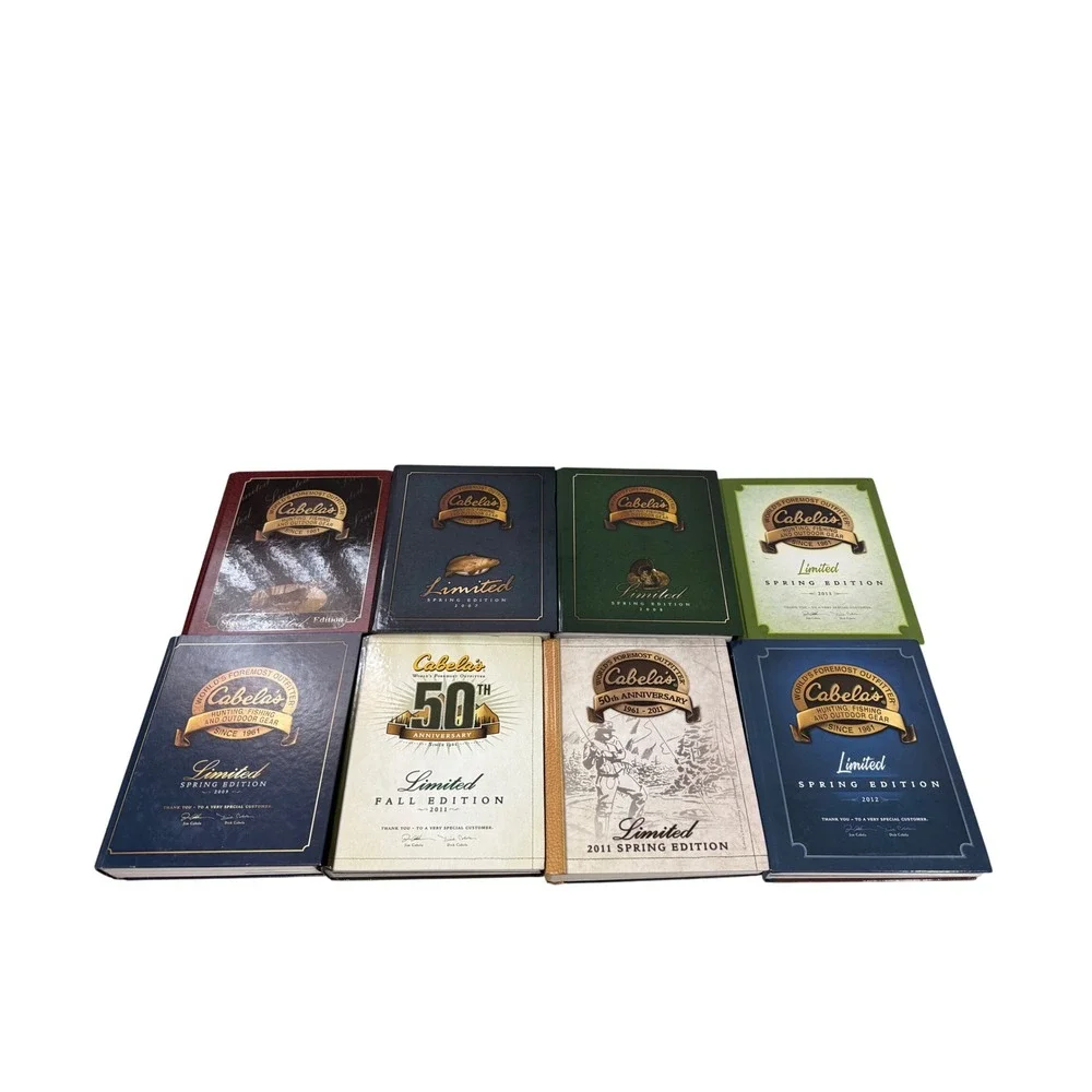 Cabelas Limited Edition Hardcover Catalog Lot 2005-2012 50th Anniversary 8 Books